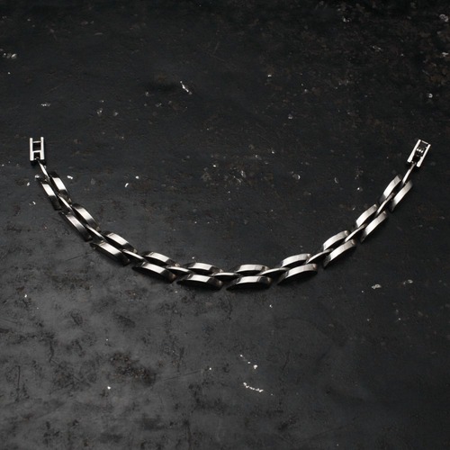 Vintage Silver Bracelet [1960s~ MEXICO TAXCO STERLING] Half Moon Design