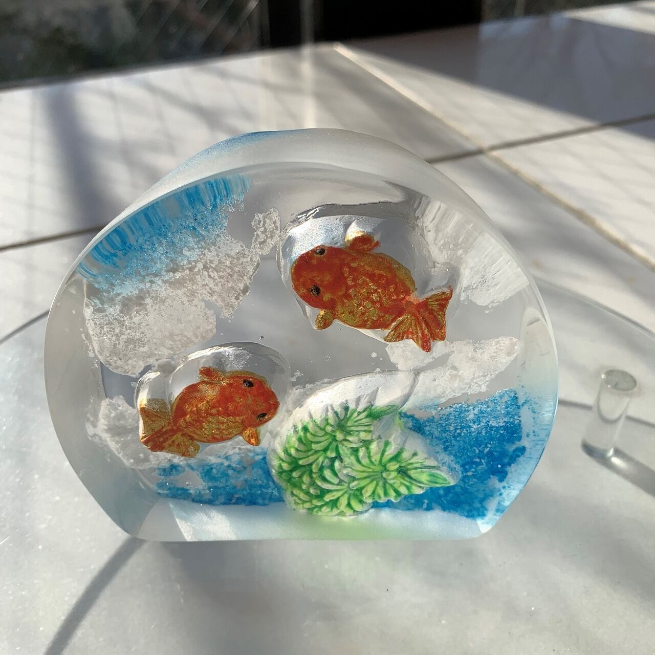 気質アップ ガラス オブジェ２ 金魚 オブジェ Labelians Fr