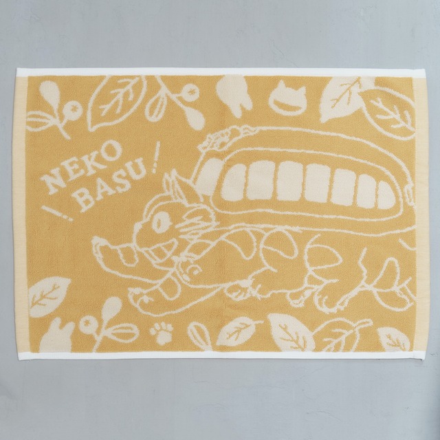 となりのトトロ　ギフトBOX入り　タオル生地マット 40×60cm　どんどんネコバス（0144）
