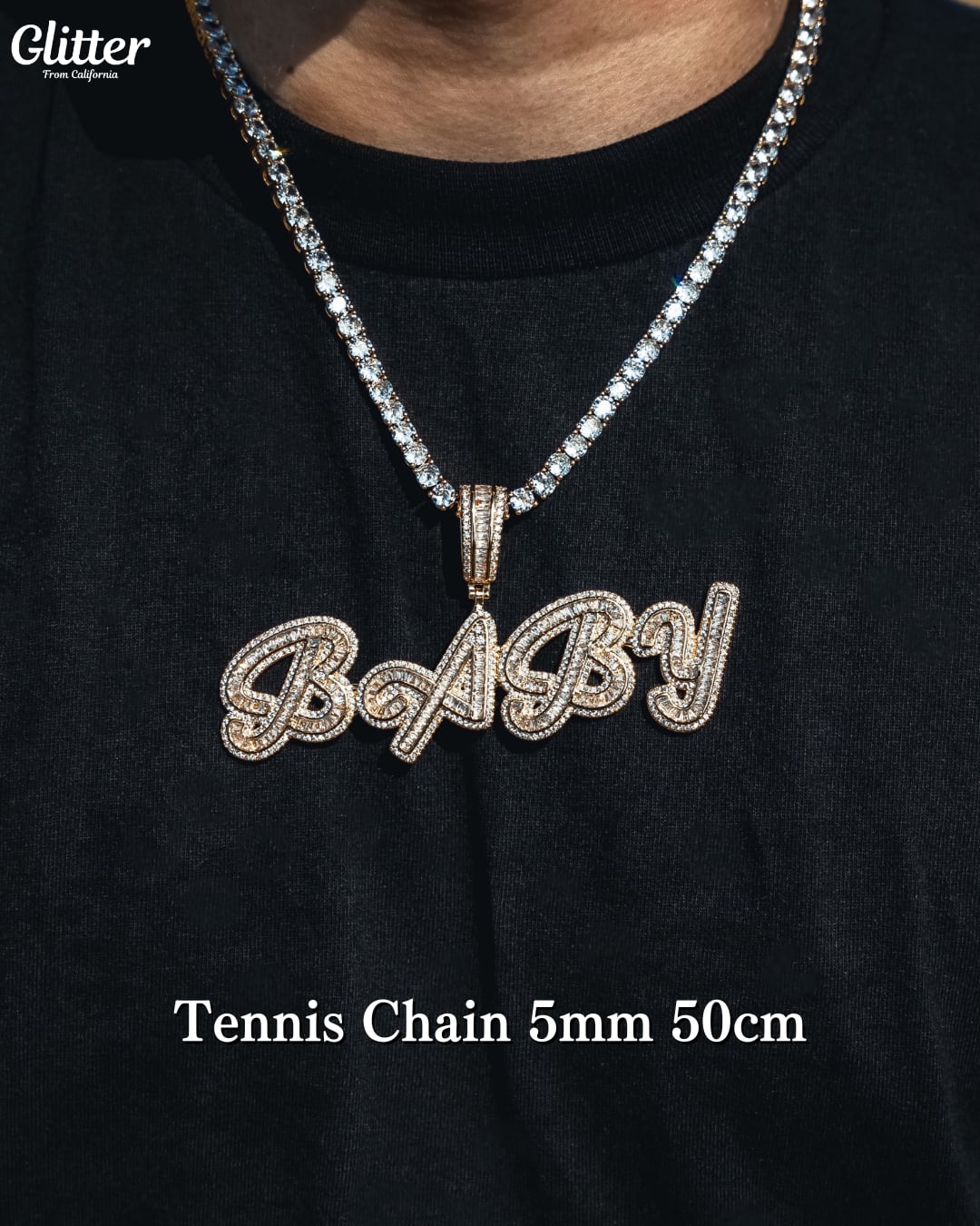 Iced Out Baguette Custom Pendant | Glitter Iced Out Baguette Custom Pendant | Glitter