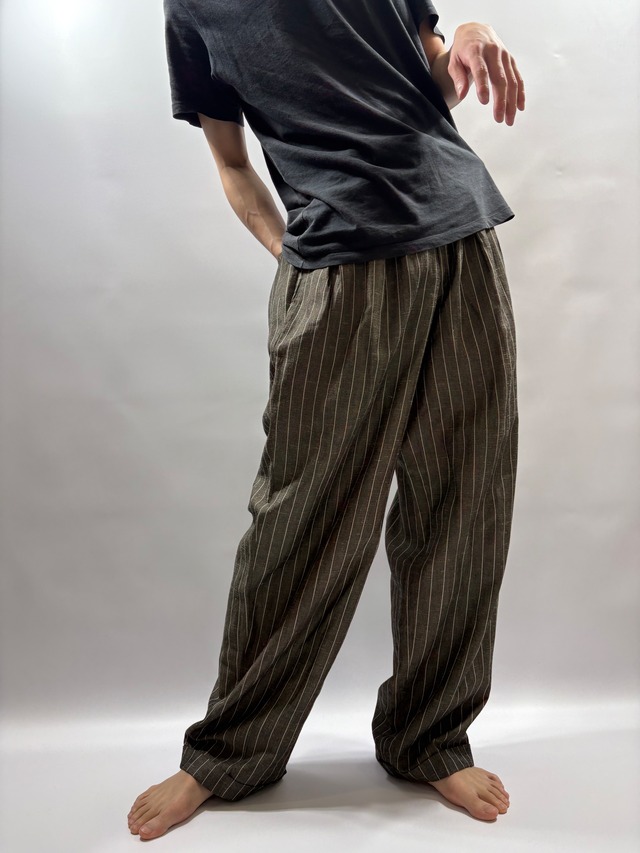 Linen Pencil Stripe Slacks
