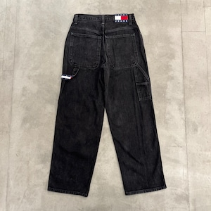 TOMMY HILFIGER used black denim pants SIZE:W29×L30