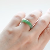 【10号】クリア＆グリーン 翡翠くりぬきリング A貨翡翠 jd_rg2101