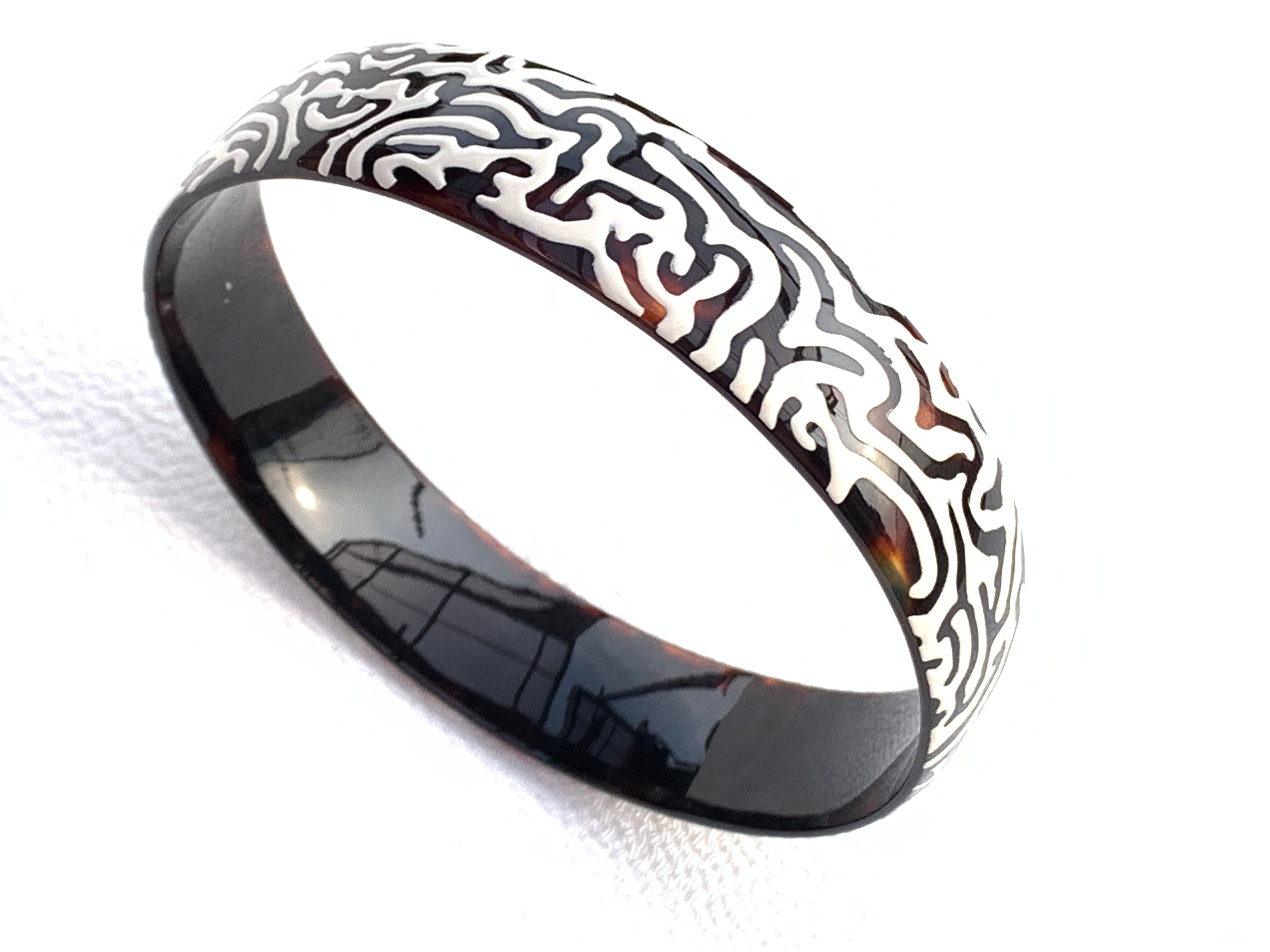 鼈甲 水もく ブレスレット &イヤリング べっ甲水もく柄ブレスレット | 池田工房