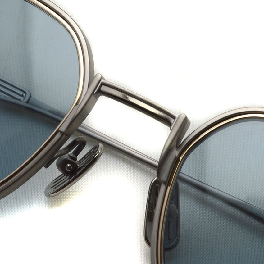 Lunetta BADA / 74/02 / 1641 GUN・WHITE GOLD - BLUE GREY lenses