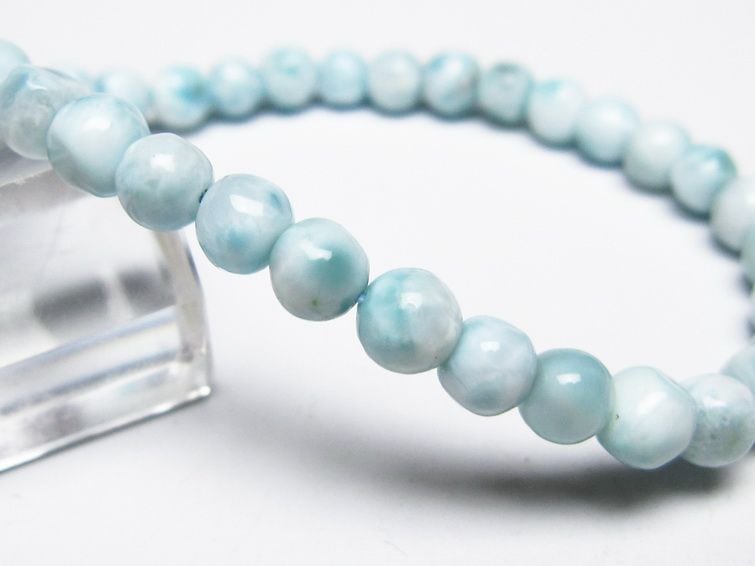 ラリマー ブレスレット 5mm メール便可 一点物 111-50972 | 天然石