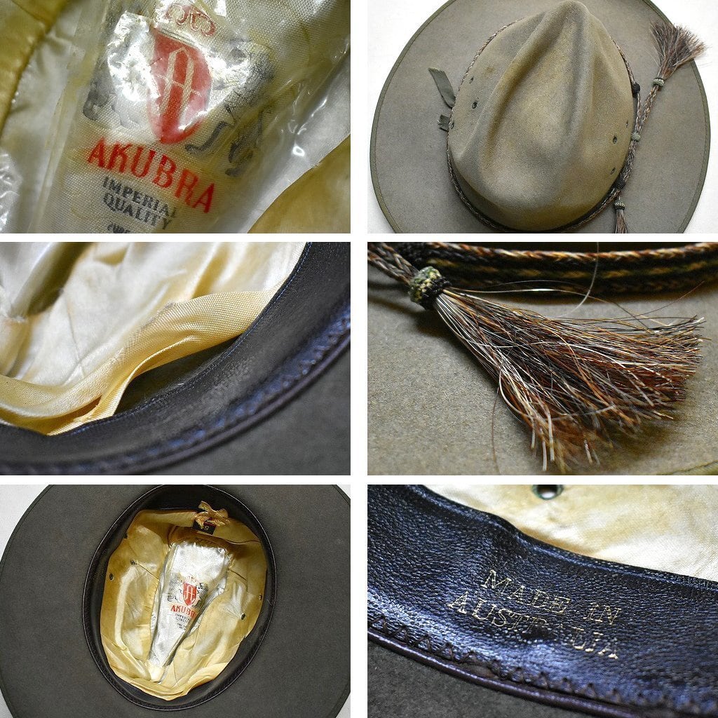 ハンドメイド 少なかれ レザーハット オーストラリア製