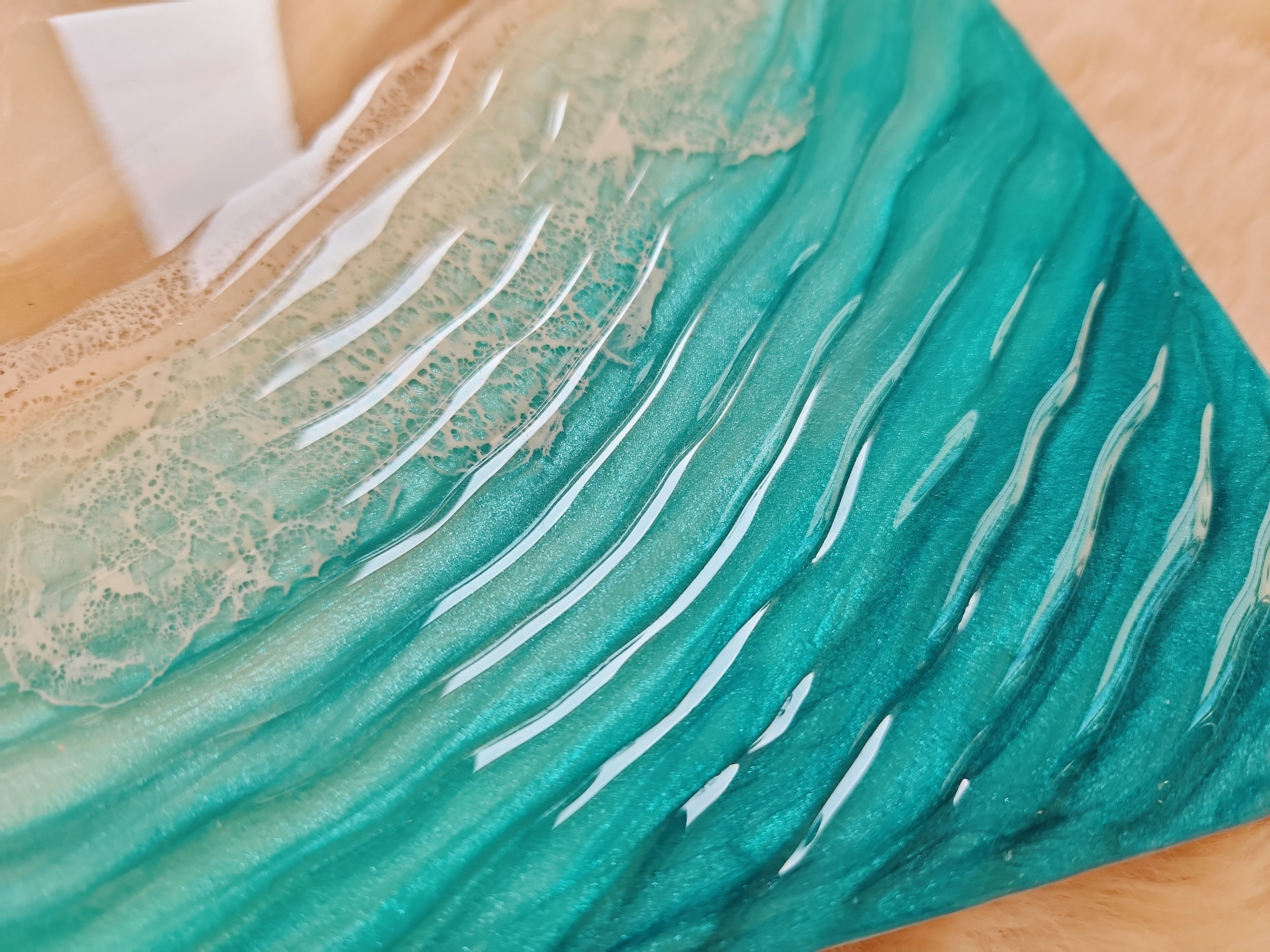 454.オーシャンレジンアート 波紋アート 15㎝パネル | Leaf Edgez