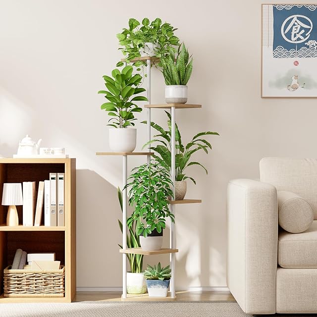 Bamworld フラワースタンド 室内 プランタースタンド 6段観葉植物 台