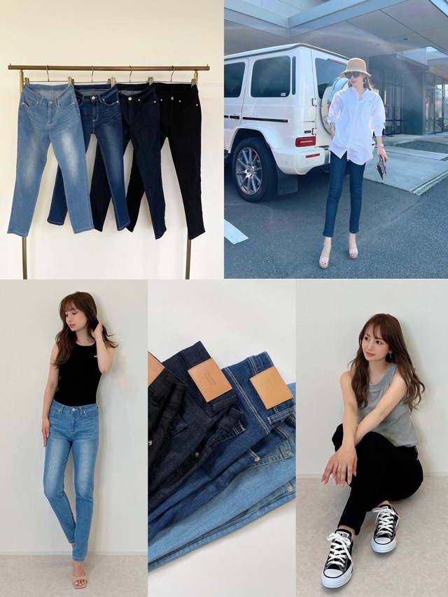 mocoa's  denim ストレート 吸水速乾・接触冷感￥6,900+tax