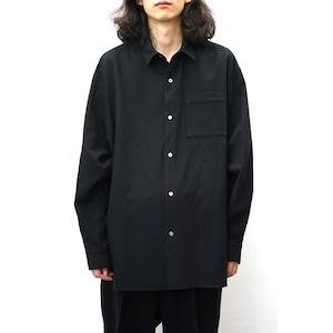 [Blanc YM] (ブランワイエム) BL-22A-VWS Viyella Wide Shirt (black)