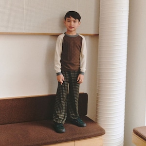 ＜FUB＞Baby&Kids カラーブロック クルーネック セーター Colour Block Crew(hazel melange)