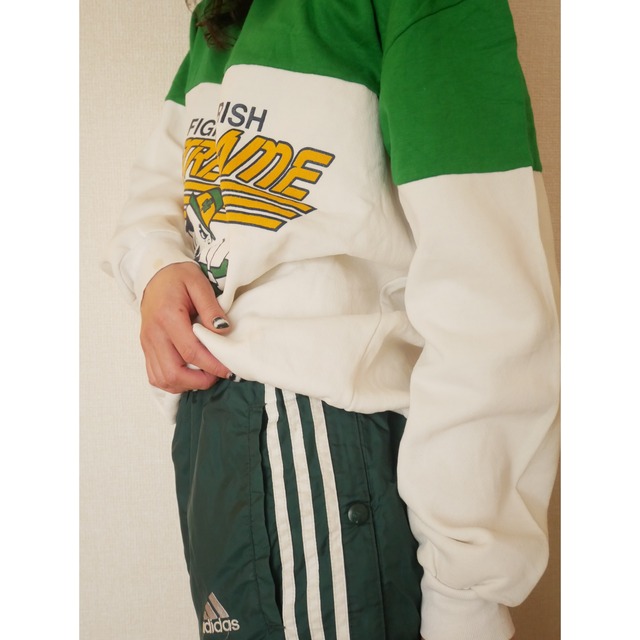 Adidas track pants green