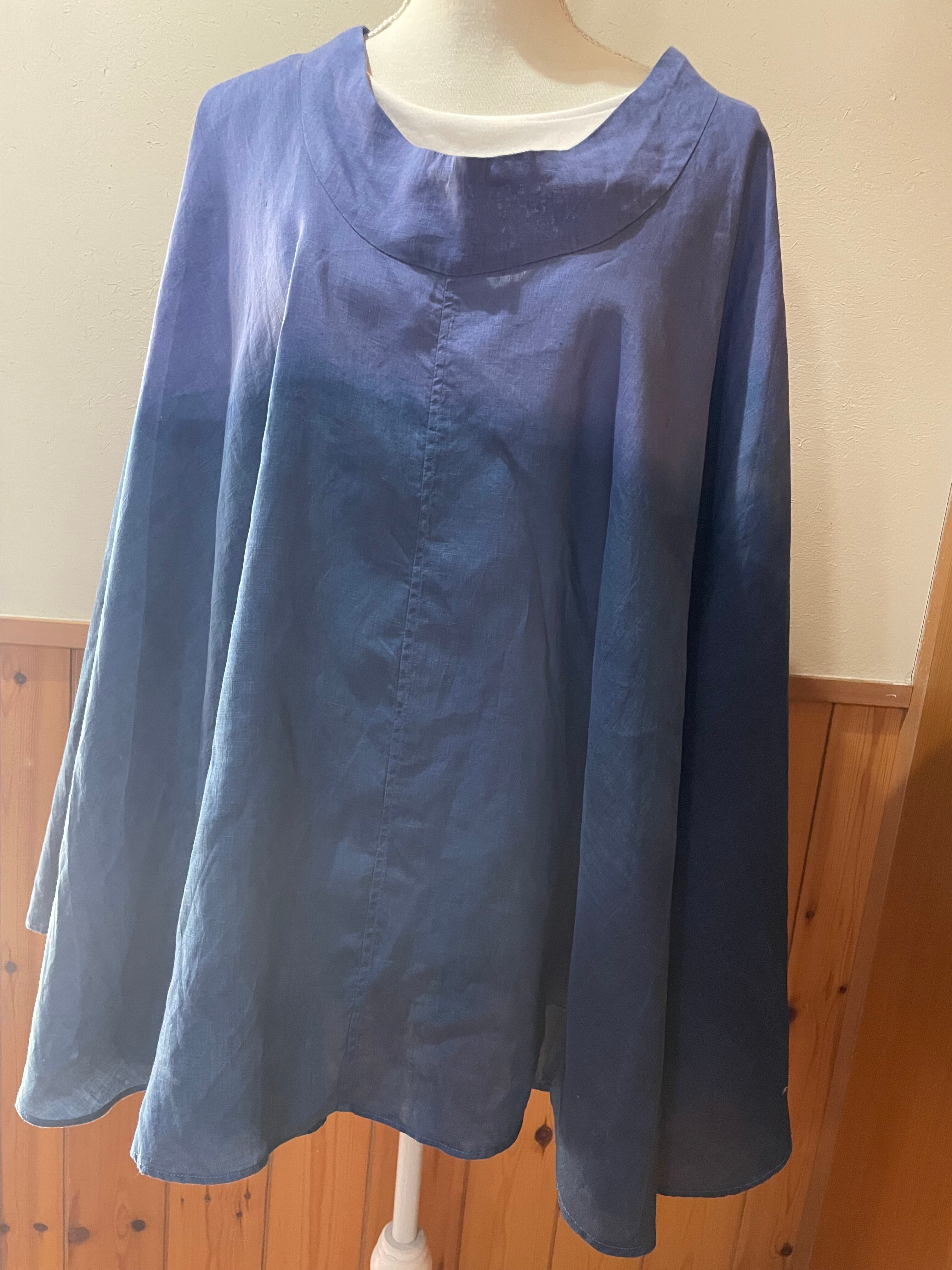 茜染 スラブコットンストール 薄紅 手織りストール オーガニック綿100