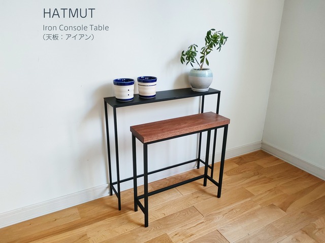 G様オーダー【Iron Console Table】アイアンコンソールテーブル（天板：アイアン）