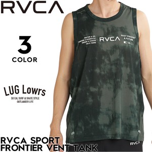 RVCA ルーカ タンクトップ メンズ ノースリーブ スポーツタンクトップ トレーニングウェア 速乾 4WAYストレッチ 軽量 RVCA SPORT FRONTIER VENT TANK BG04A355 26SU 日本代理店正規品