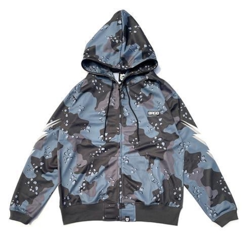 LAKE CAMO DRY FULL ZIP HOODIE - LAKE CAMO D.BLACK