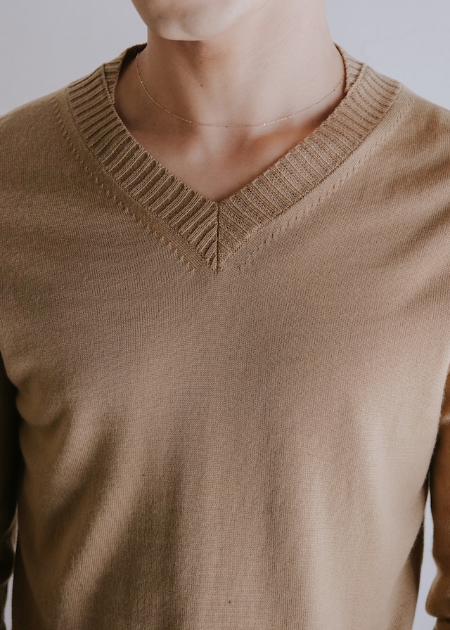 00's JIL SANDER v-neck wool knit
