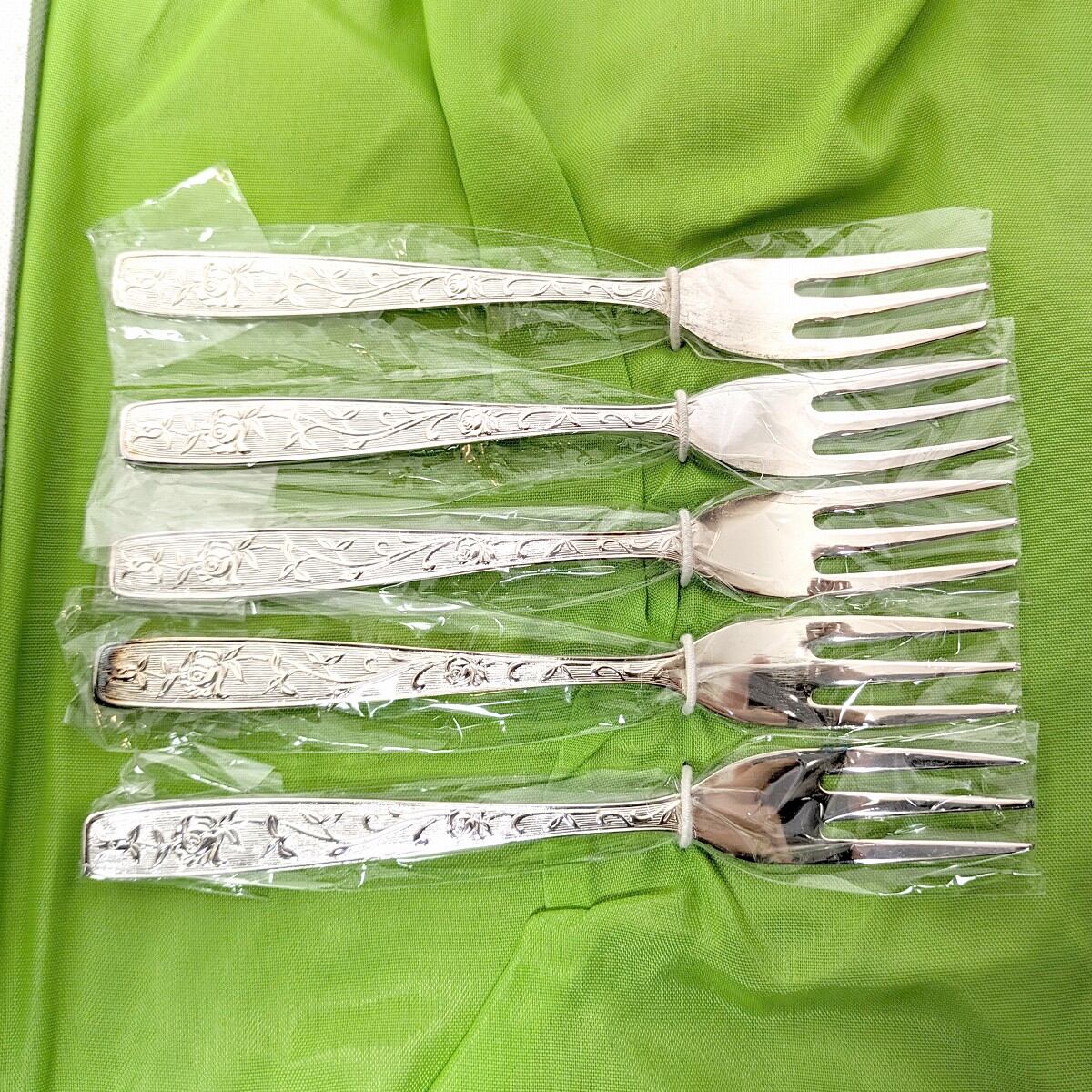 銀食器・銘々皿・フォーク・5客セット・No.230521-26・梱包サイズ80