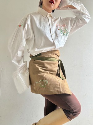 Rework Czech Army Wrapped Apron Hand Embroidery By Carny Couture