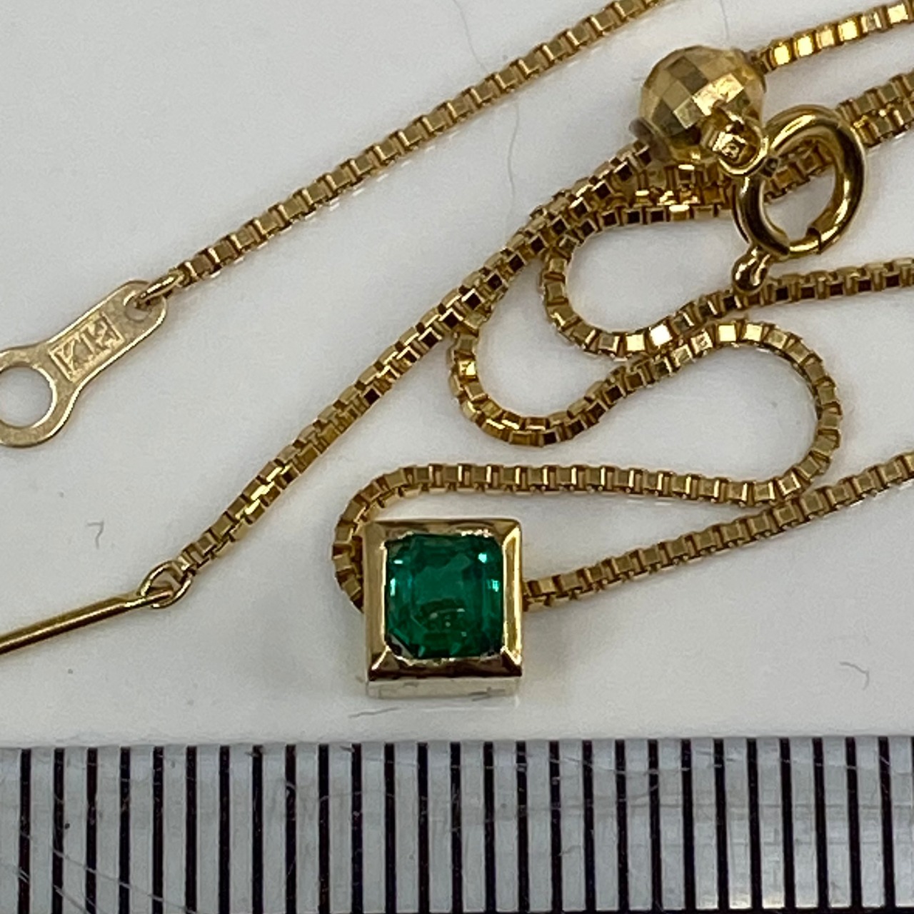 k18YG AU750 18金 天然エメラルド 0.30ct ネックレス | よーだ@依田商会seg