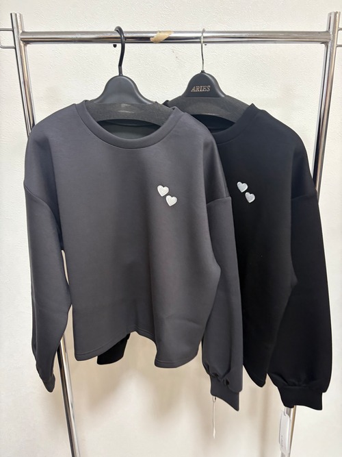 chercher ハート刺繍ボンディングトレーナー 553