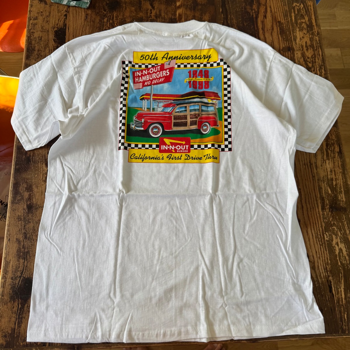 90'S Hanes BEEFY-T Floral Print T-Shirt Made in USA Men's XL Vintage cotton white type Vintage Second Hand