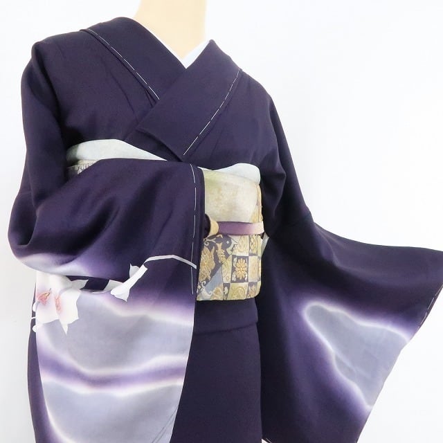 新品 胡蝶蘭 着物 正絹 トールサイズ 仕付け糸付 訪問着 2417 新品 胡蝶蘭 着物 正絹 トールサイズ 仕付け糸付 訪問着 2417