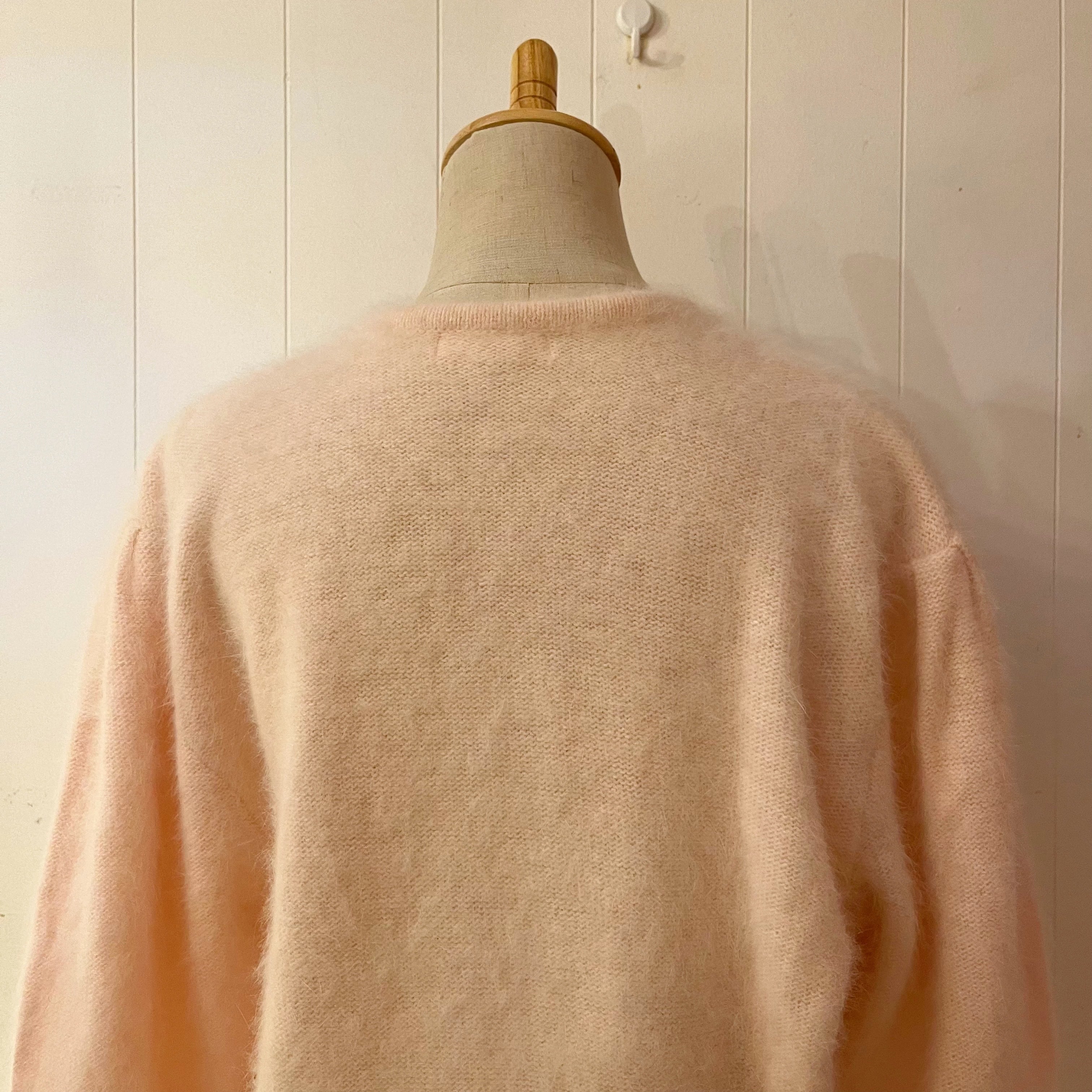 many ribbon angora knit cardigan