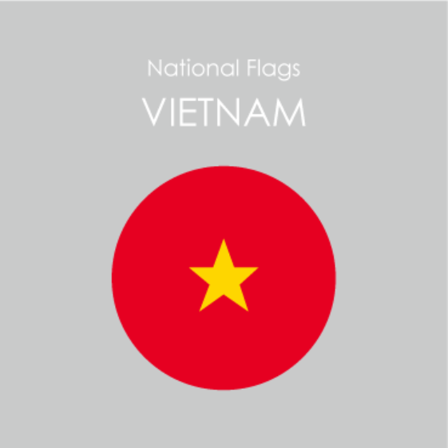 円形国旗ステッカー「ベトナム」ミスターシールオリジナル 世界各国 国旗シール おしゃれ円型  旅行 おみやげ プレゼント ステッカーチューンなどに