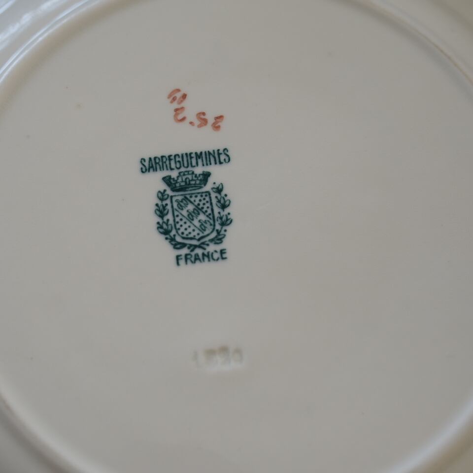 フランスアンティーク サルグミンヌミントン252 プレートB F3
