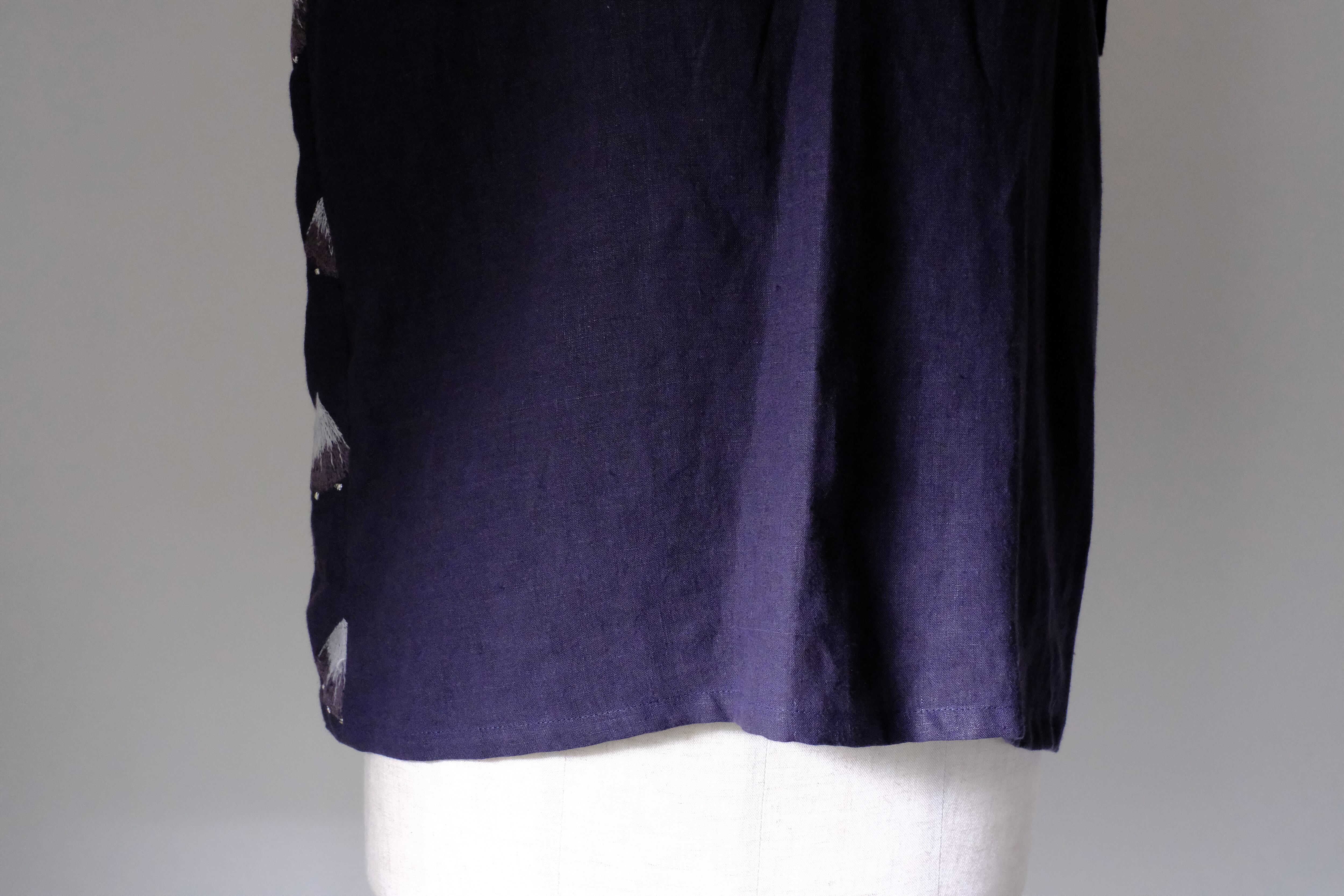 ノースリーブカットソー　cl-127(ネイビー)