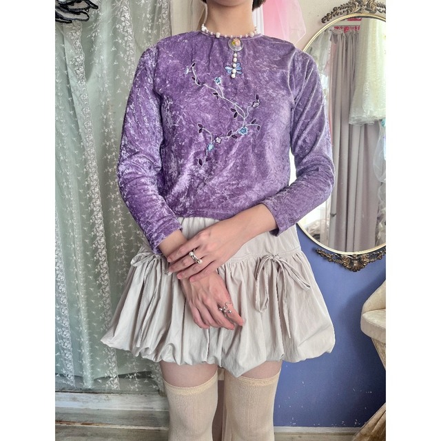 short tops : purple