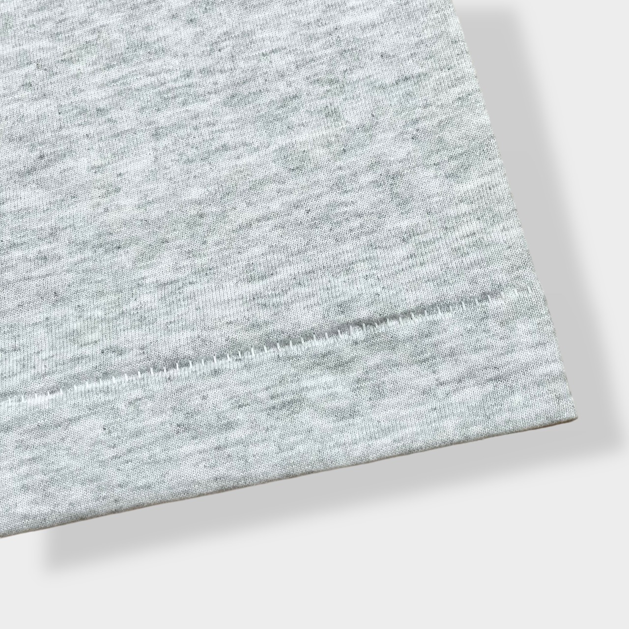 【FRUIT OF THE LOOM】90s プリント Tシャツ シングルステッチ RUN ランニング アーチロゴ 半袖 L グレー US古着