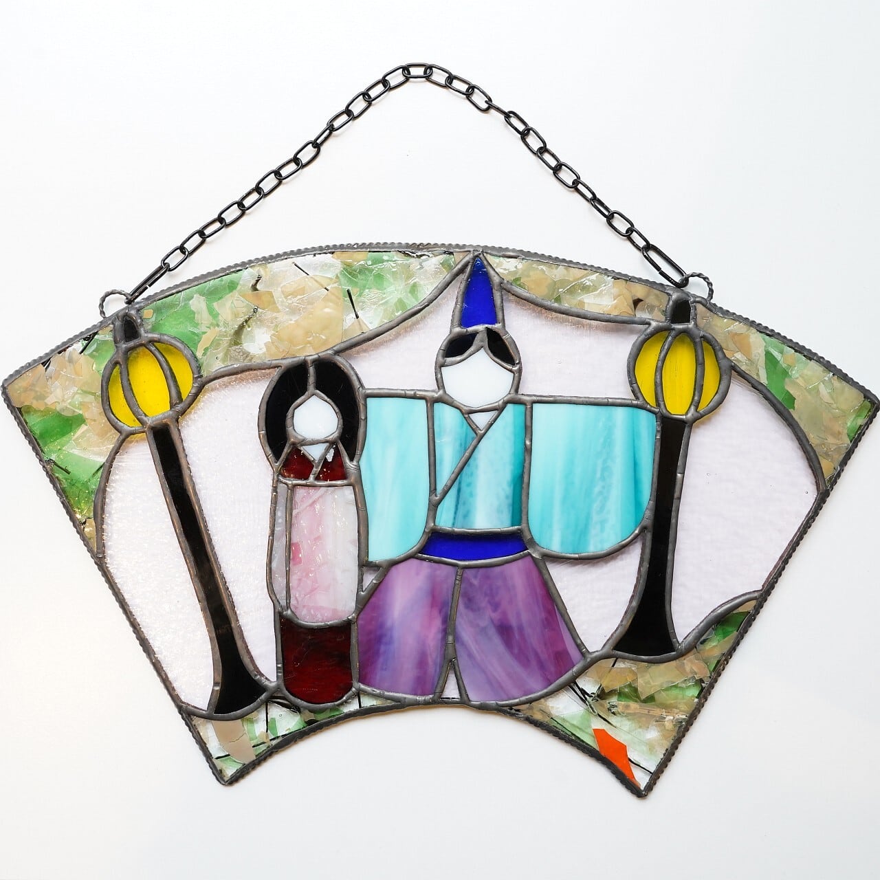 【森中 美佐江】ステンドグラス雛人形 壁掛け