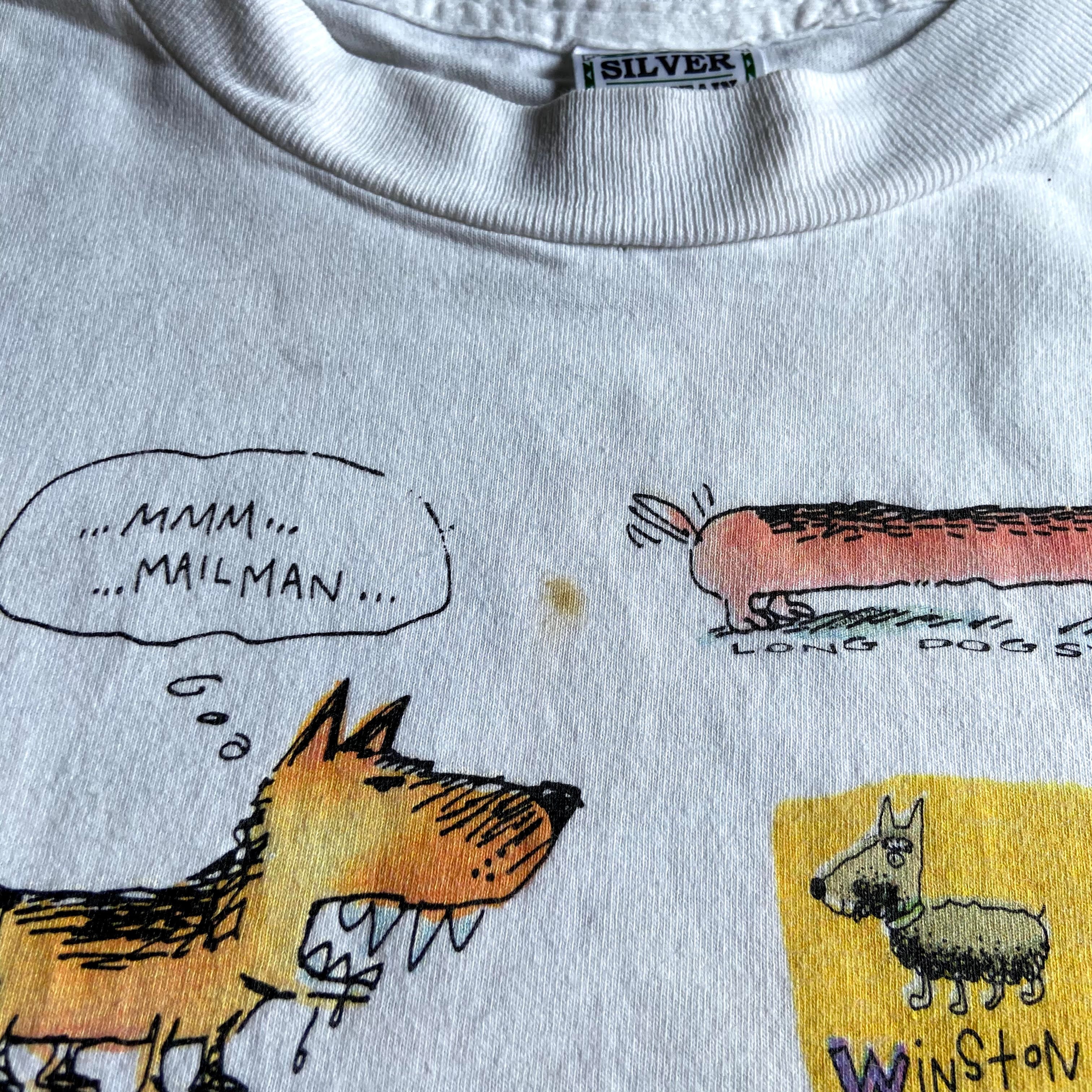 90年代 SHOEBOX GREETINGS 犬 アニマルプリントTシャツ メンズXL