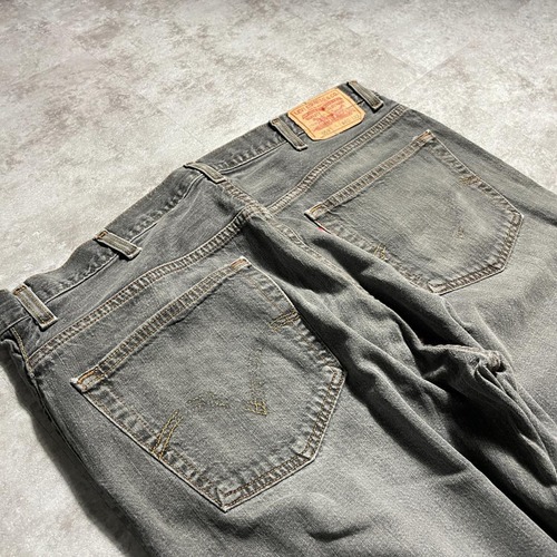 【W40 L32】 メキシコ製 usa levi's 先染ブラック 559 詳細写真14