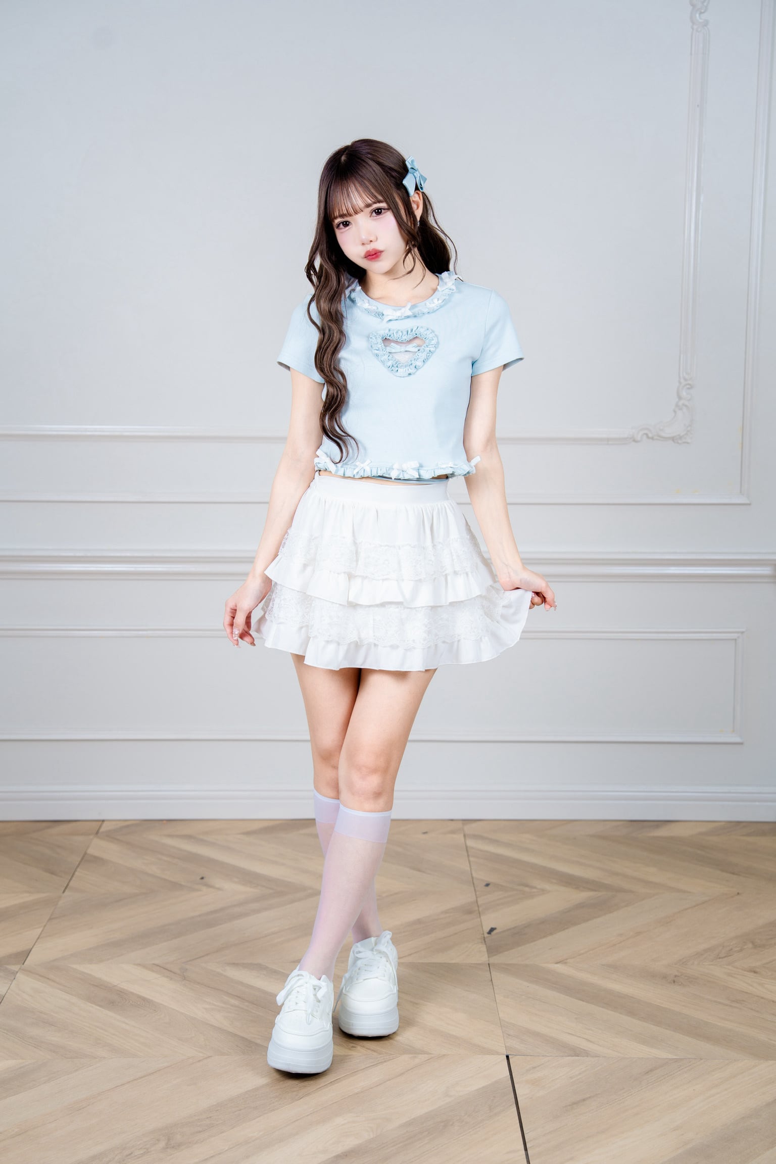 Velvet Ribbon Heart Tops