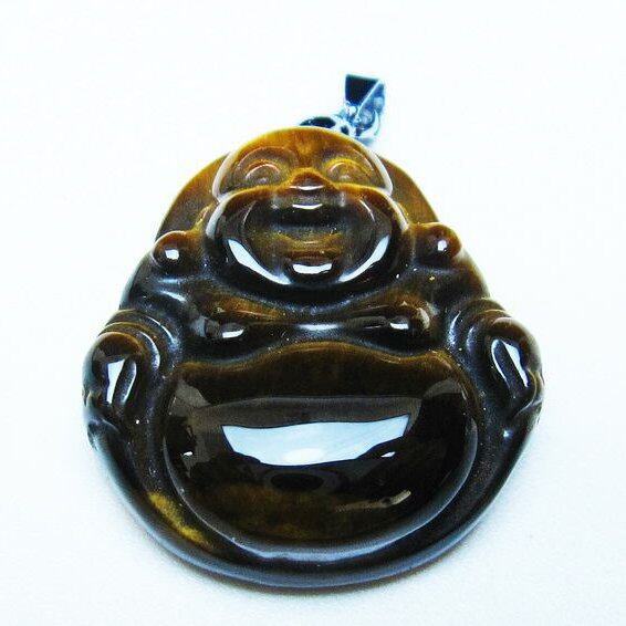 イエロータイガーアイ ペンダント 布袋様 タイガーアイ 一点物 メール便可 [M便 1/20] 112-11468