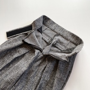 Tweed velcro pants (charcoal)