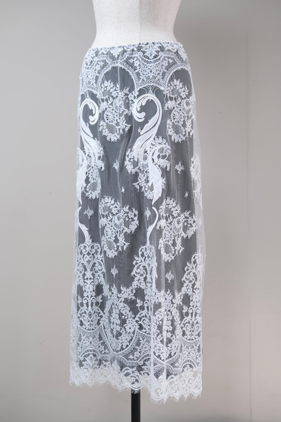 FETICO】EMBROIDERED LACE SKIRT -White Lace- | loop