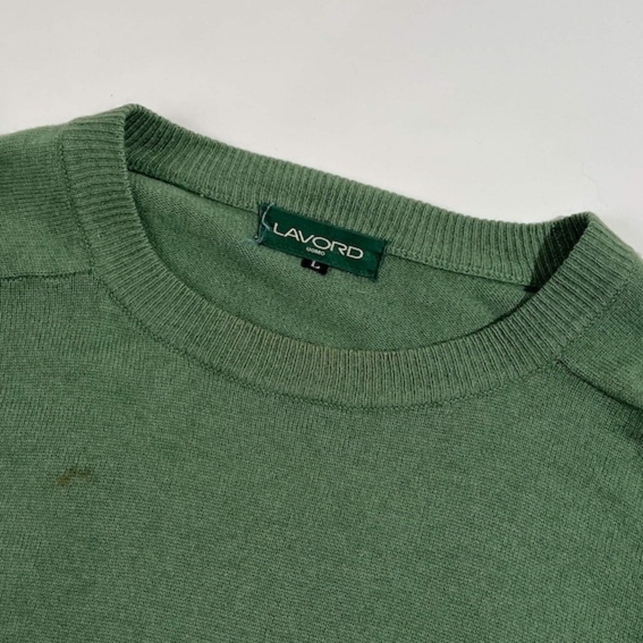 カシミヤ100% LAVORD ラボード ニット セーター L/グリーン メンズ