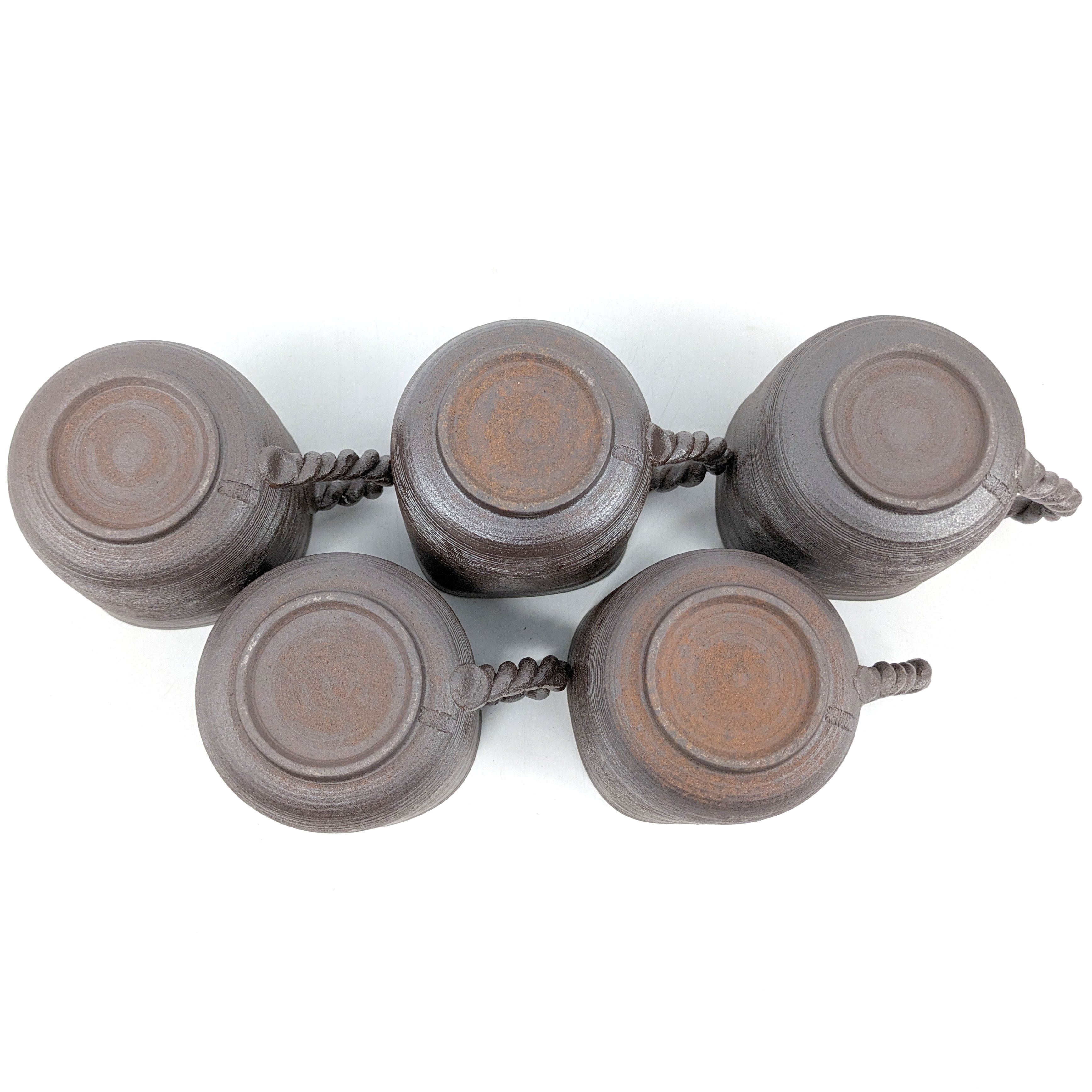 萬古焼・栄峰窯・萬宝窯・草庵・カップ・ソーサー・5客セット・No