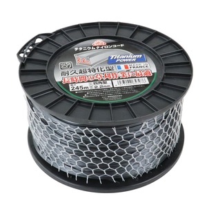 【特価処分】セフティー3(Safety-3) 草刈・刈払機用 耐久性約5倍 チタニウムナイロンコード 245m 四角型 2.2mm径
