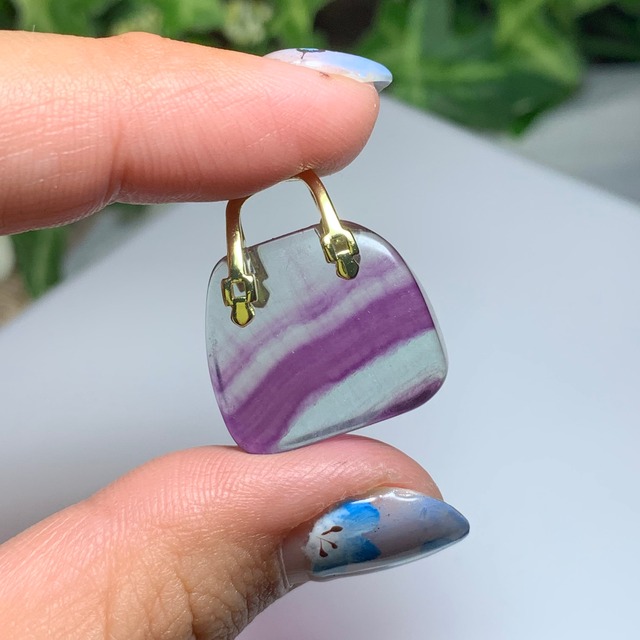 38.天然石とお出かけ☆フローライトカバン・バック