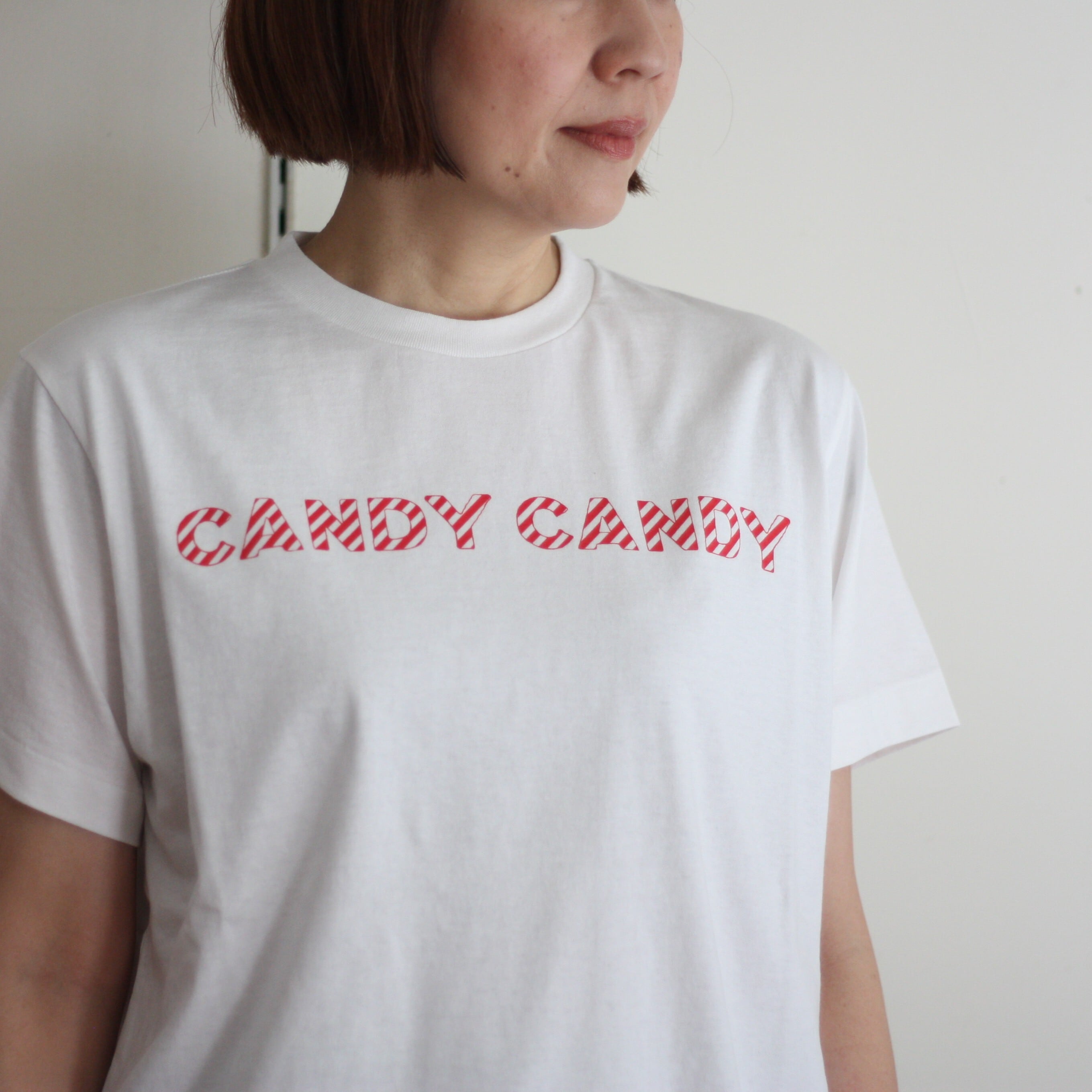 R&D.M.Co- オールドマンズテーラー CANDY CANDY T SHIRT STRIPE Red