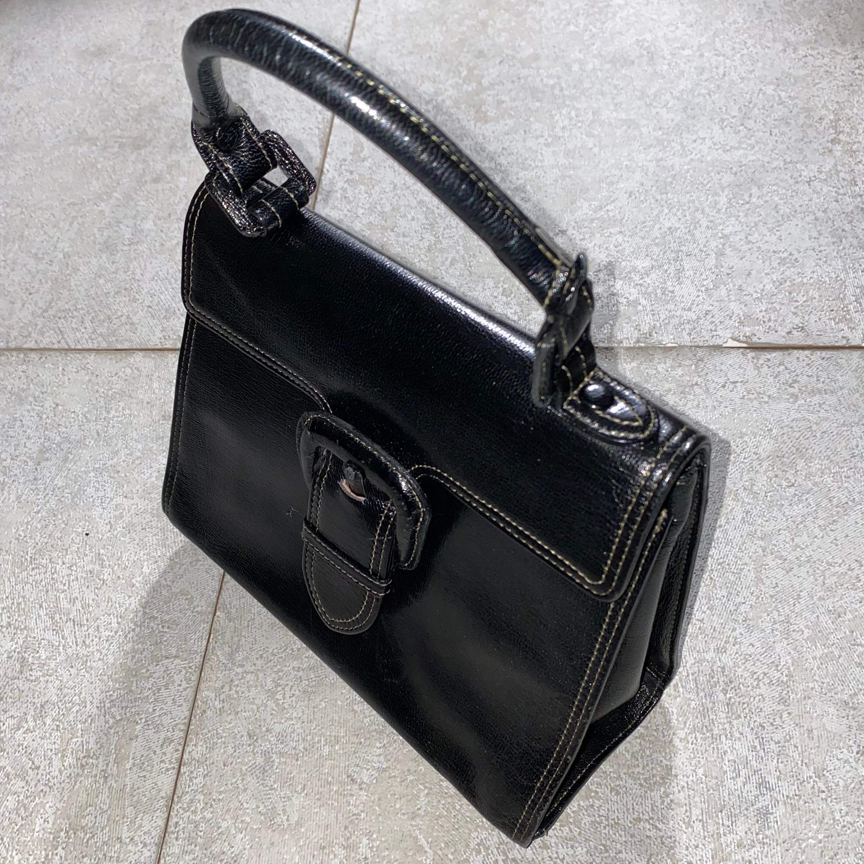 vintage JEAN PAUL GAULTIER black pvc? hand bag | NOIR ONLINE