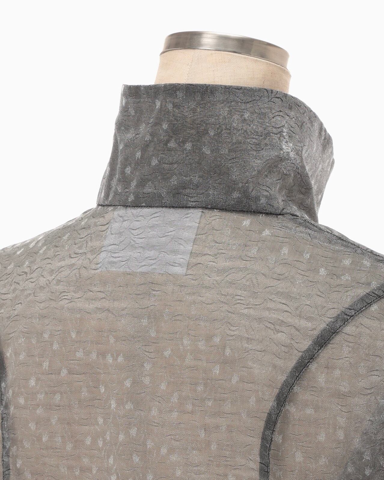 Mame Kurogouchi】Floral Jacquard Sheer Anorak/black | TOLMA.