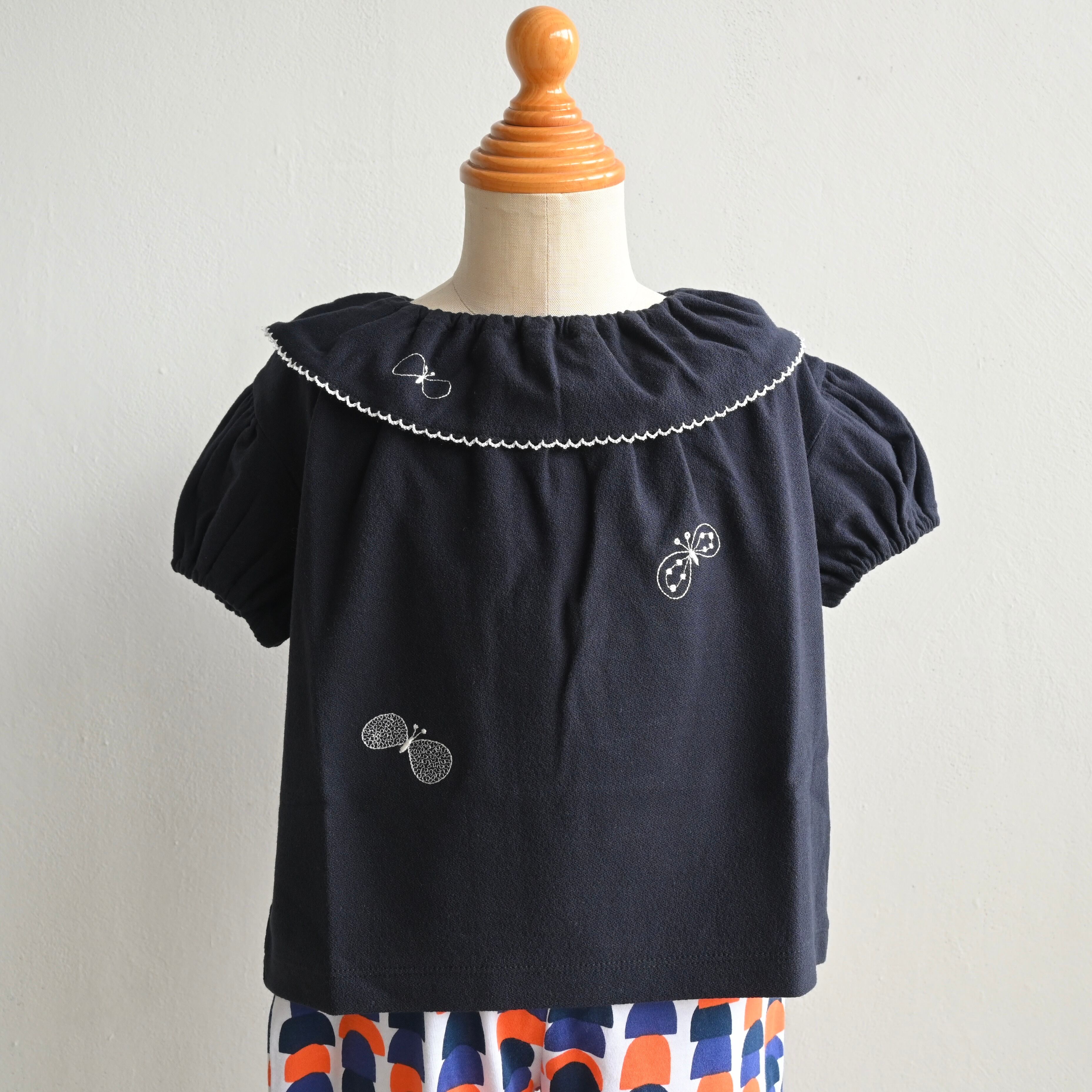《mina perhonen 2025SS》choucho 半袖カットソー / navy / 110-130cm
