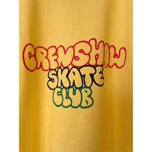Crenshaw Skate Club | BUBBLE LOGO Tee  / Yellow